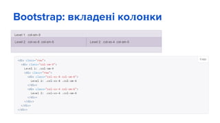Bootstrap: вкладені колонки
 