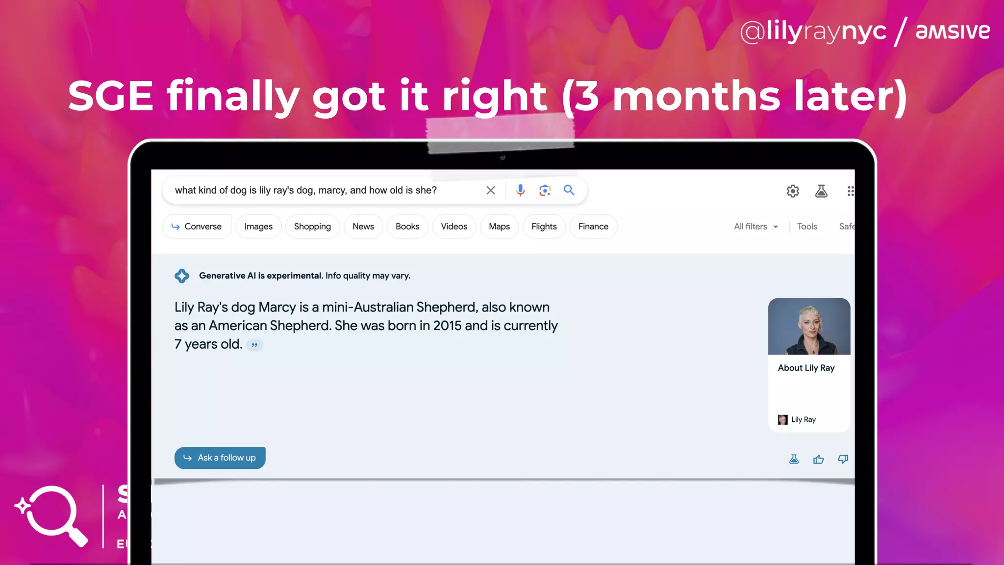 SGE finally got it right (3 months later)
 