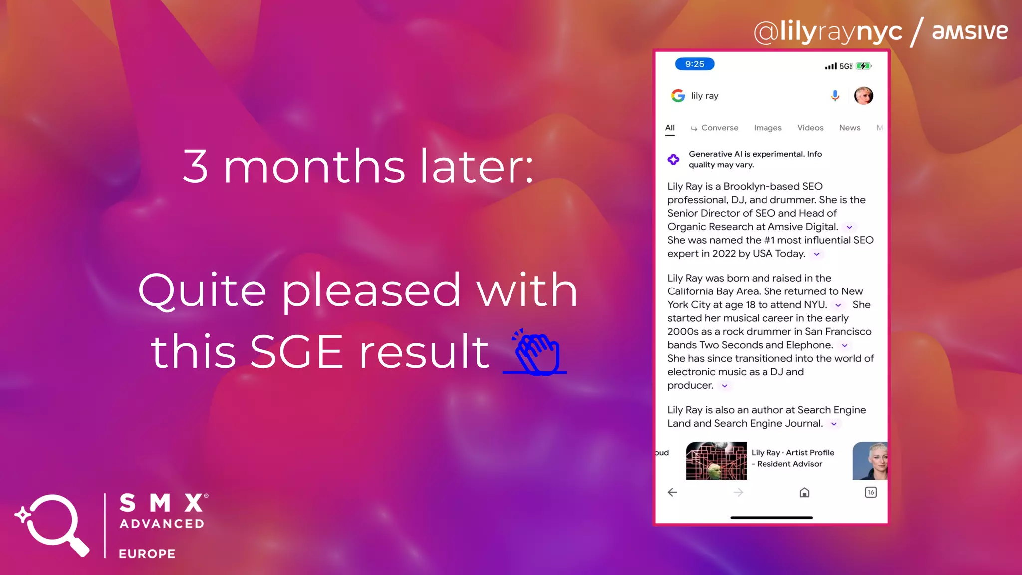 3 months later:
Quite pleased with
this SGE result 👏
 