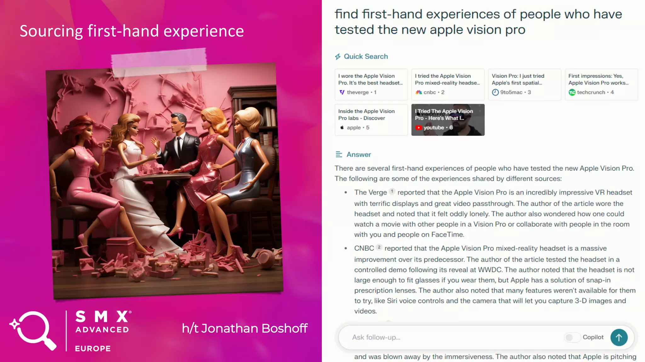 h/t Jonathan Boshoff
Sourcing first-hand experience
 