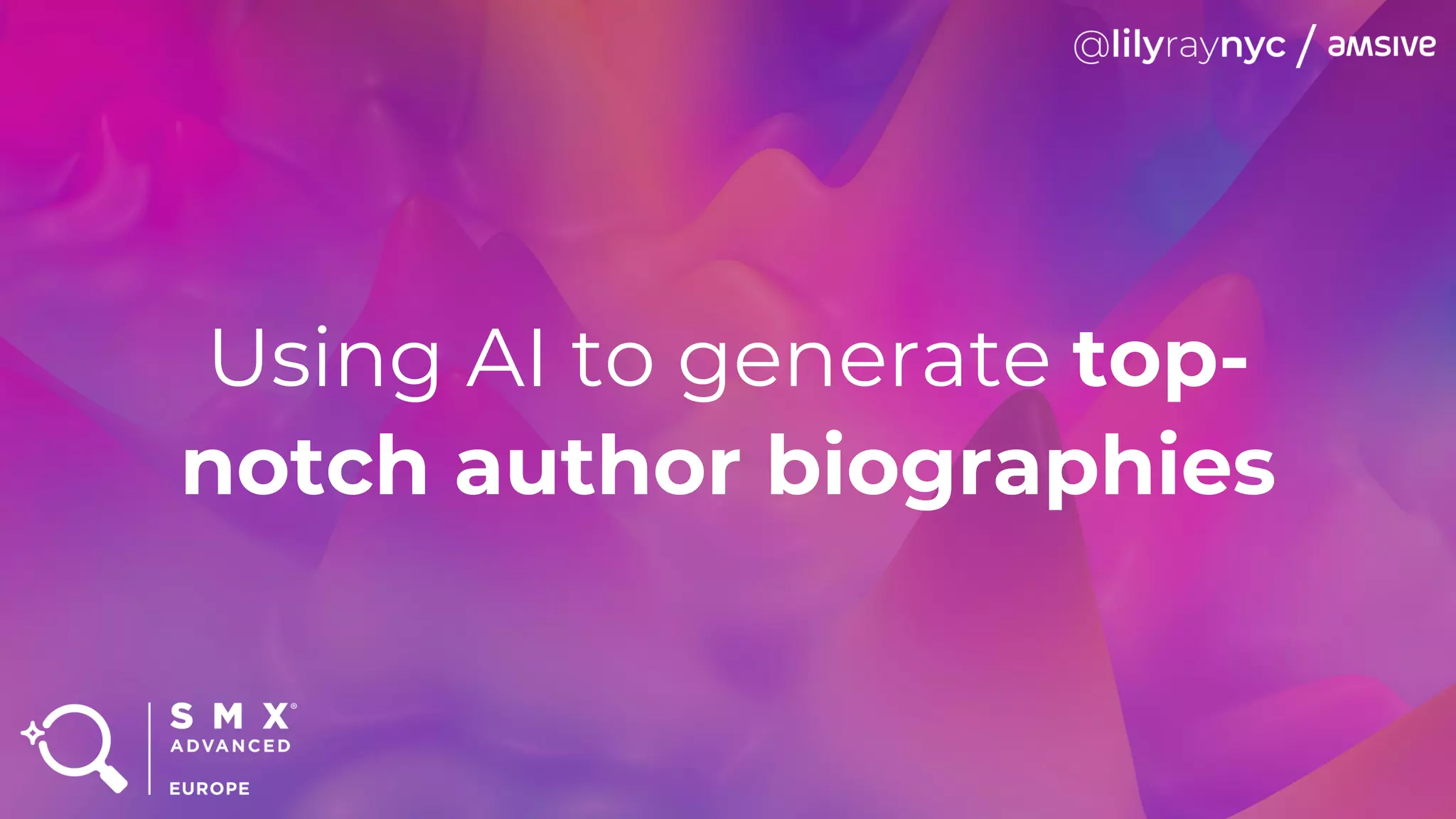 Using AI to generate top-
notch author biographies
 