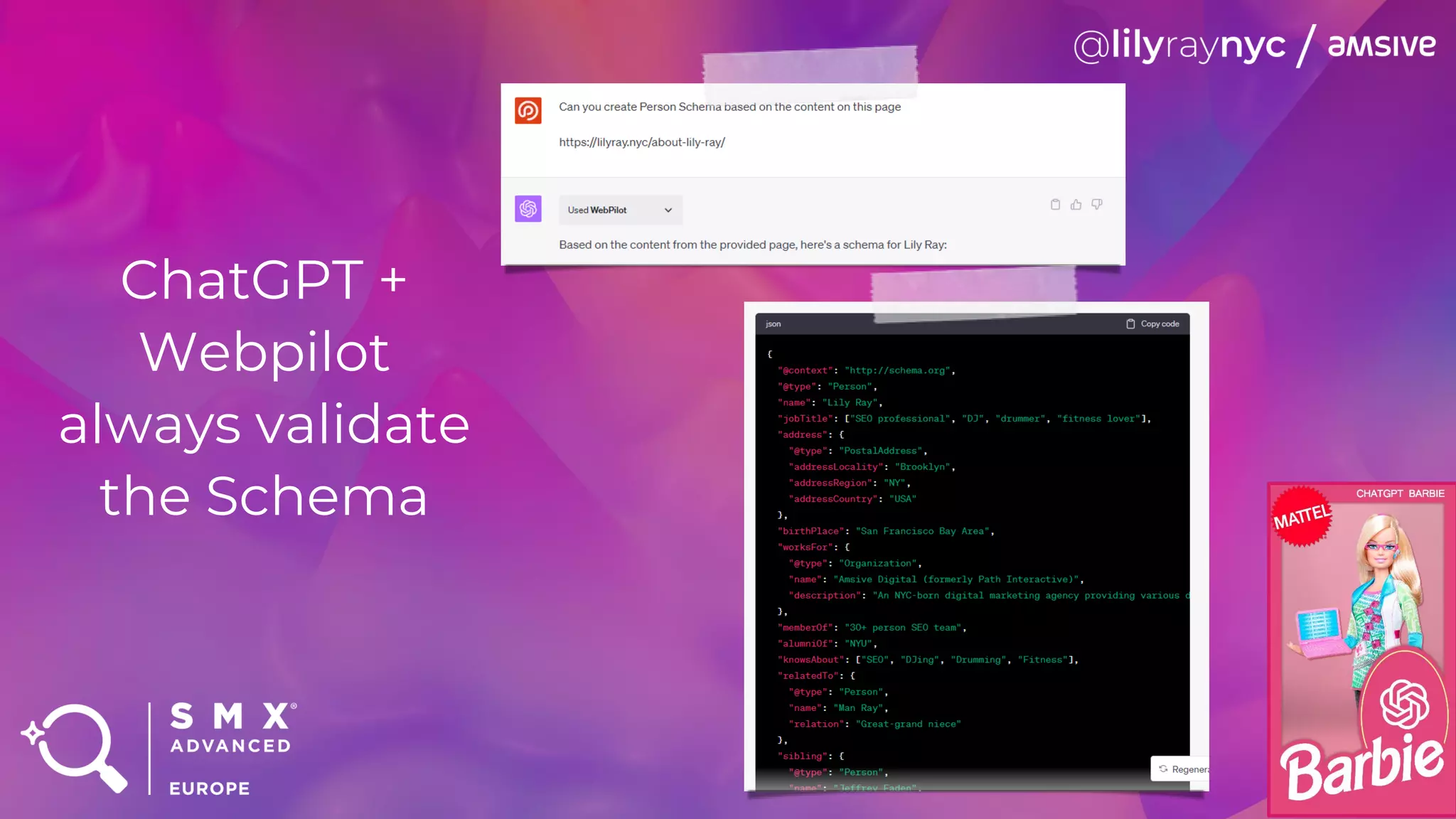 ChatGPT +
Webpilot
always validate
the Schema
 