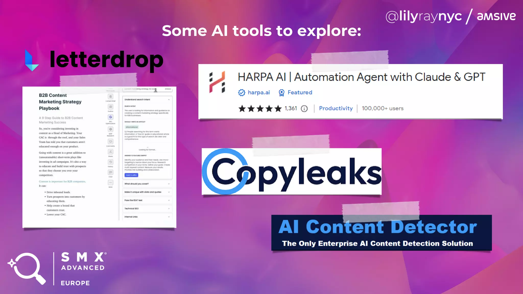Some AI tools to explore:
 