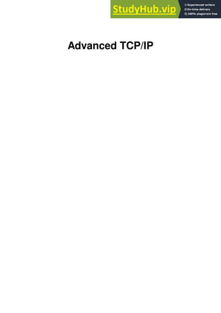 Advanced TCP/IP
 