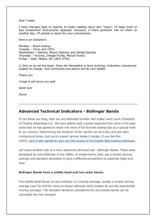 Advanced bollinger bands techniques