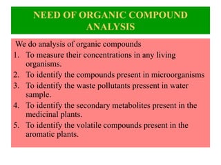 Advanced techniques in analysis of organic compound | PDF