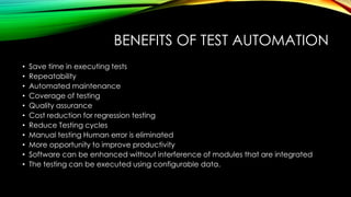 Advanced Software Test Automation | PPTX