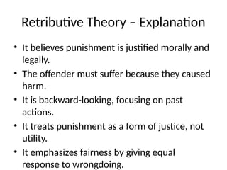 Comprehensive Overview of Theories of Punishment and Justice ...