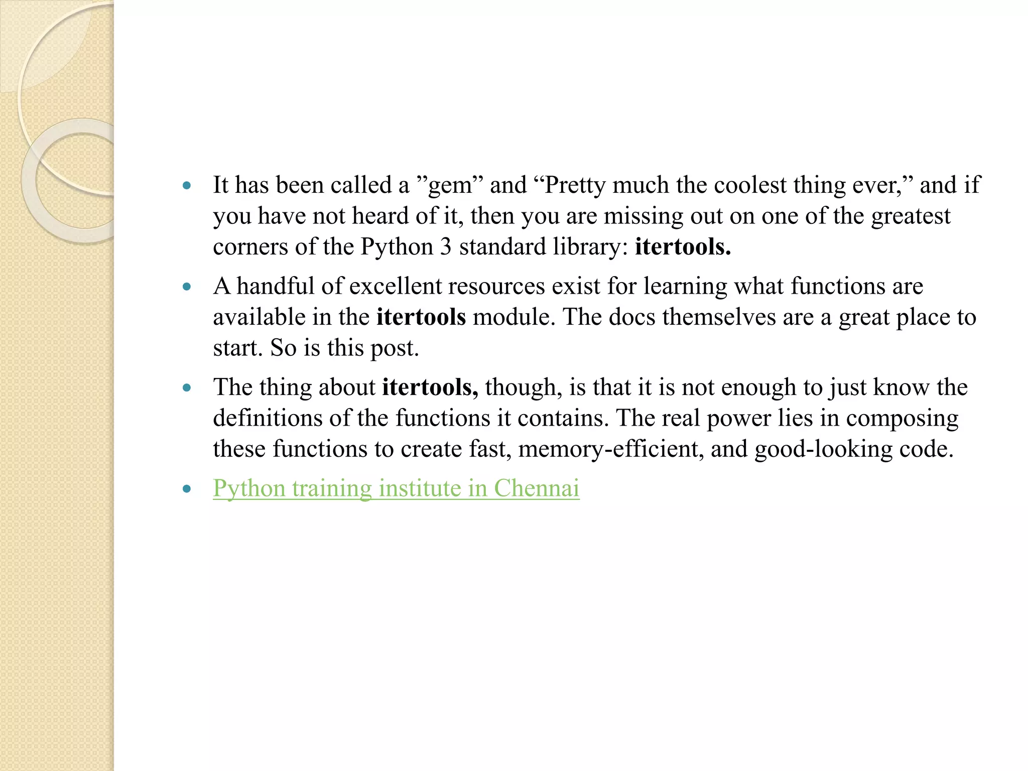 Advanced topics with python | PPTX | Programming Languages | Computing