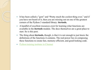 Advanced topics with python | PPT