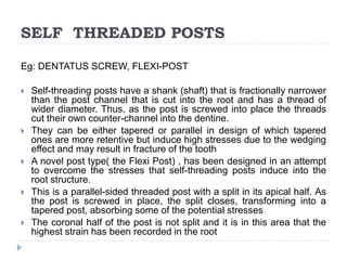 Advanced treatment of post & core - A presentation | PPTX