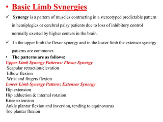 Extensor Pattern Movements ADVANCED UPPER LIMB ORTHOTIC MANAGEMENT IN STROKE PPT.pptx
