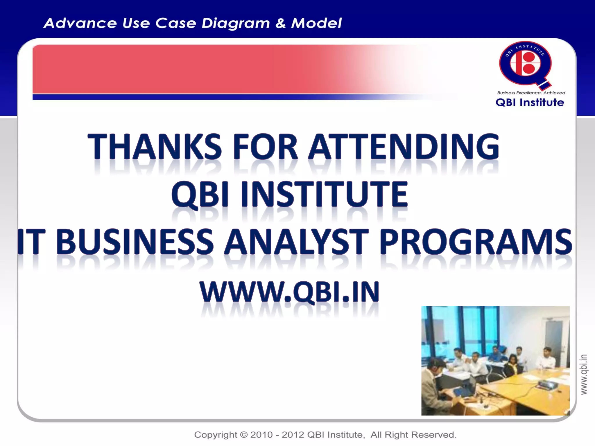 Advanced Use Case Diagram and Model