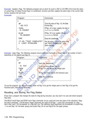Flag Method Programming Integer Advanced user’s reference manual | DOCX