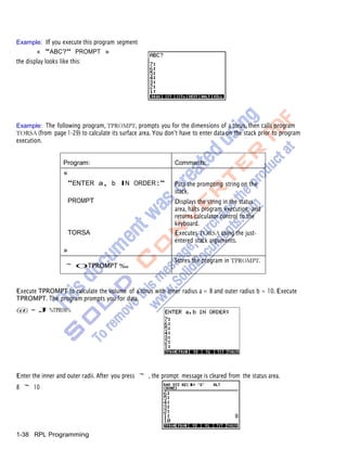 Rpl Asm Message Example Advanced user’s reference manual | DOCX