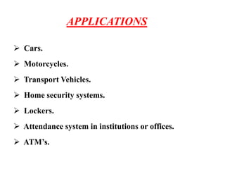 Advanced vehicle security system using fingerprint & gsm new | PPTX