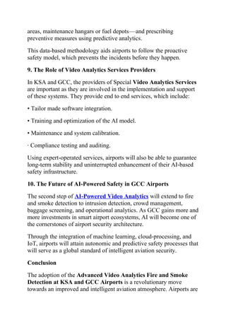 Advanced Video Analytics for Fire and Smoke Detection at KSA & GCC ...