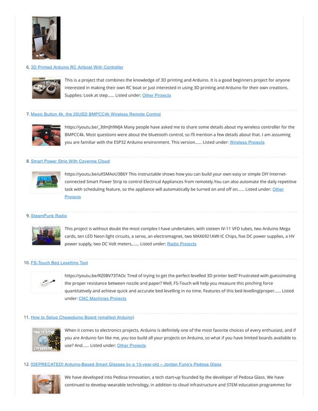 Advanced view arduino projects list use arduino for projects | PDF