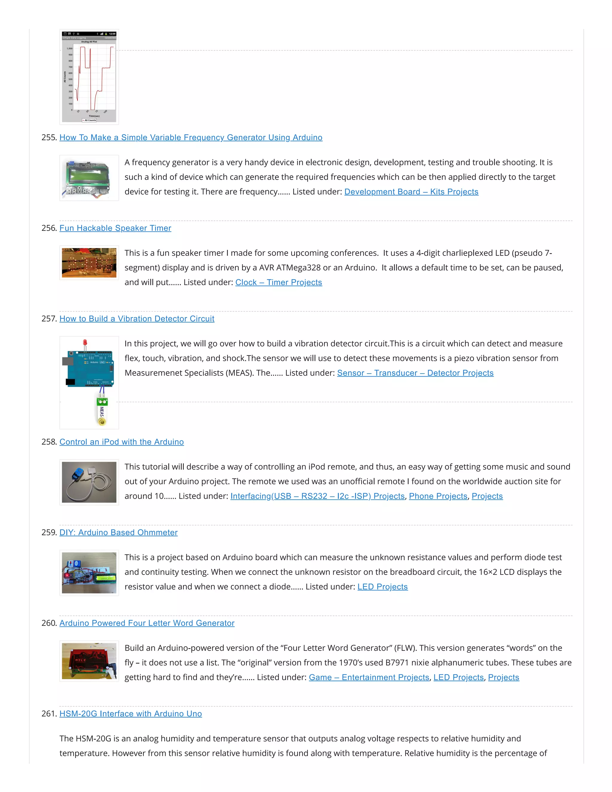 Advanced view arduino projects list use arduino for projects (2) | PDF