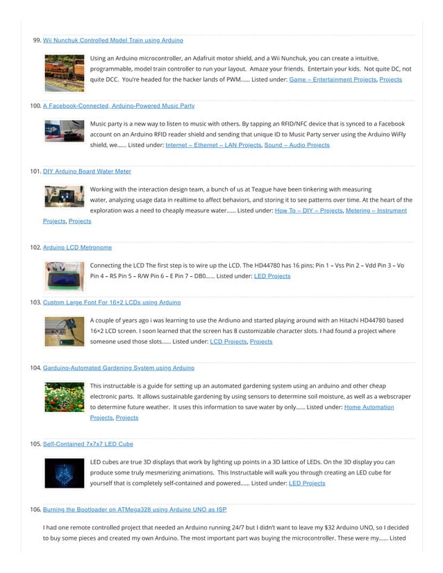 Advanced view arduino projects list use arduino for projects (4) | PDF