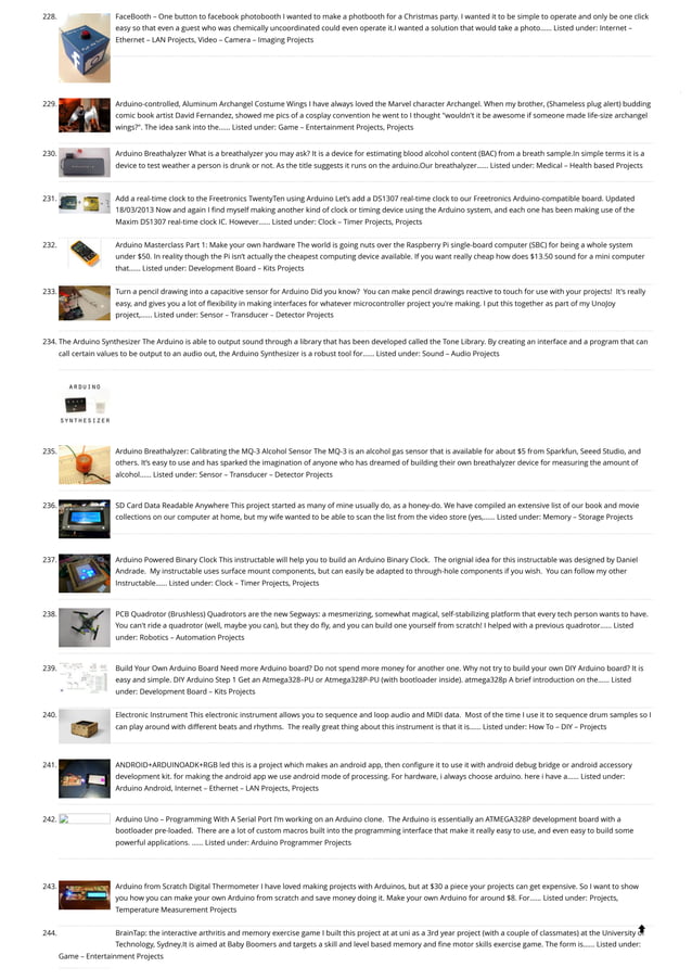 Advanced view arduino projects list use arduino for projects (4) | PDF