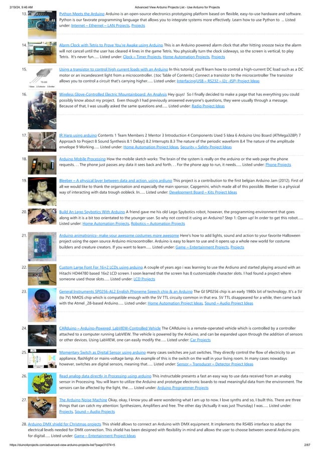 Advanced View Arduino Projects List - Use Arduino for Projects 5.pdf