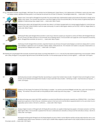Advanced view of atmega microcontroller projects list at mega32 avr | PDF
