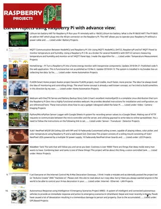 Advanced view of projects raspberry pi list raspberry pi projects | PDF