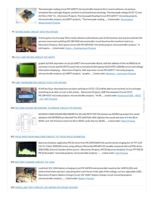 Advanced view pic microcontroller projects list pic microcontroller | PDF