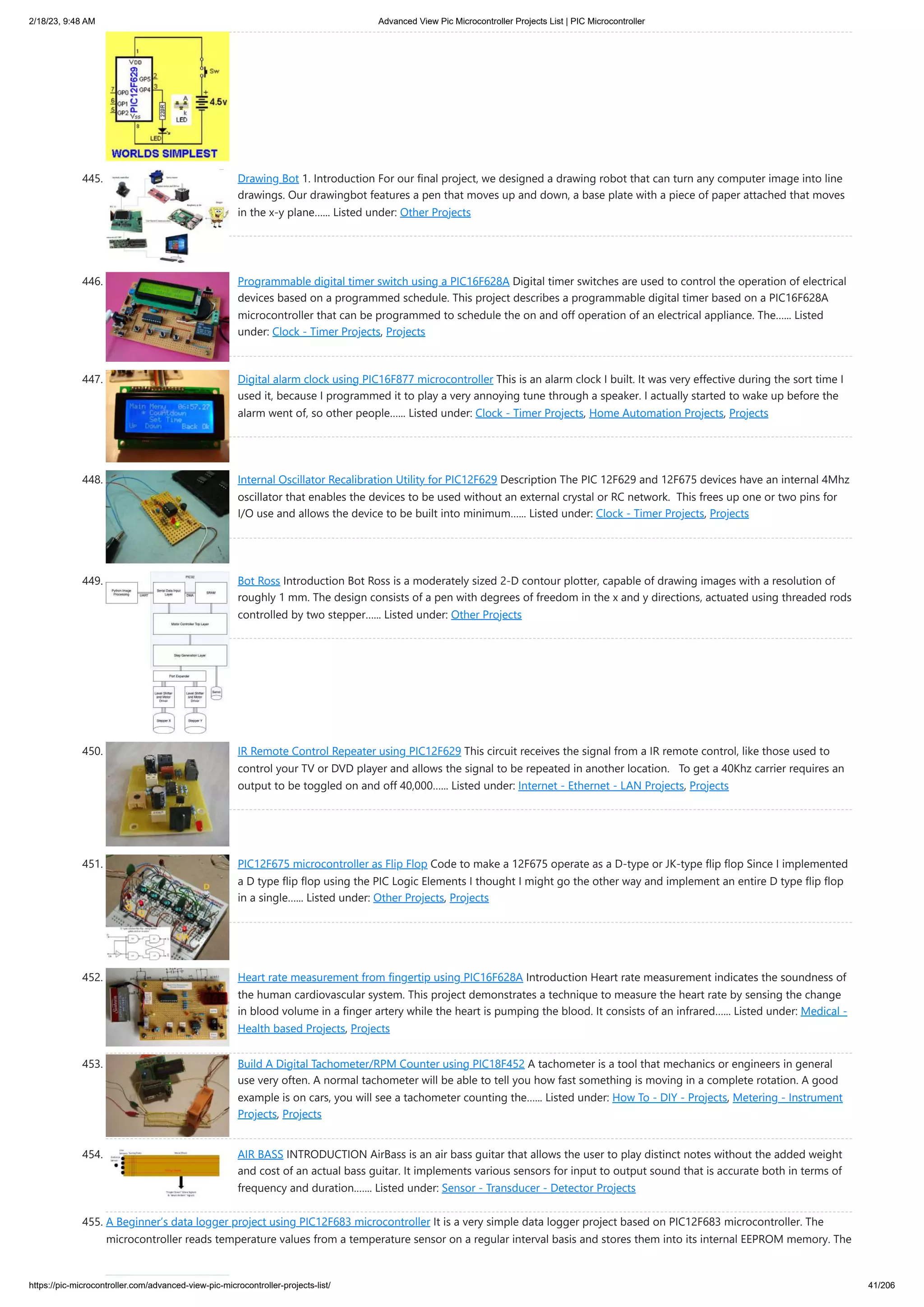Advanced View Pic Microcontroller Projects List _ PIC Microcontroller.pdf