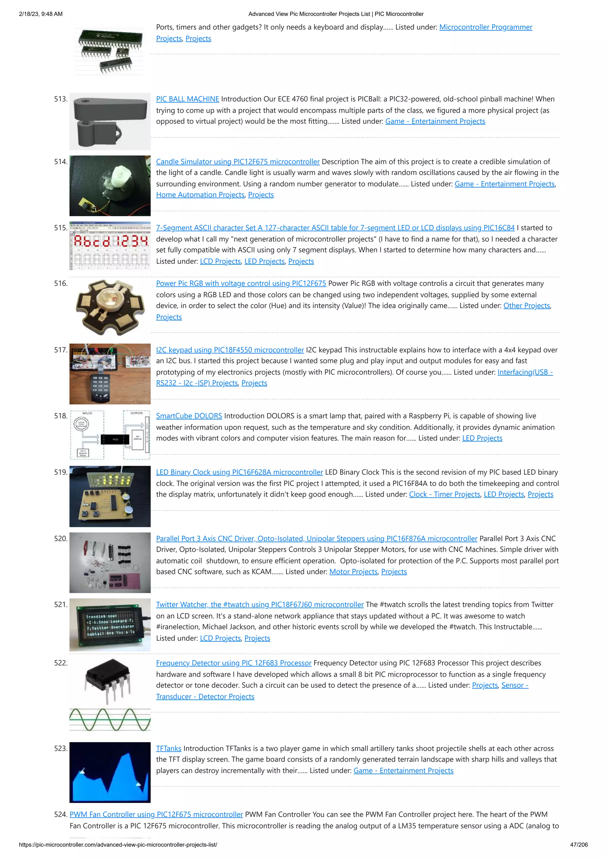 Advanced View Pic Microcontroller Projects List _ PIC Microcontroller.pdf