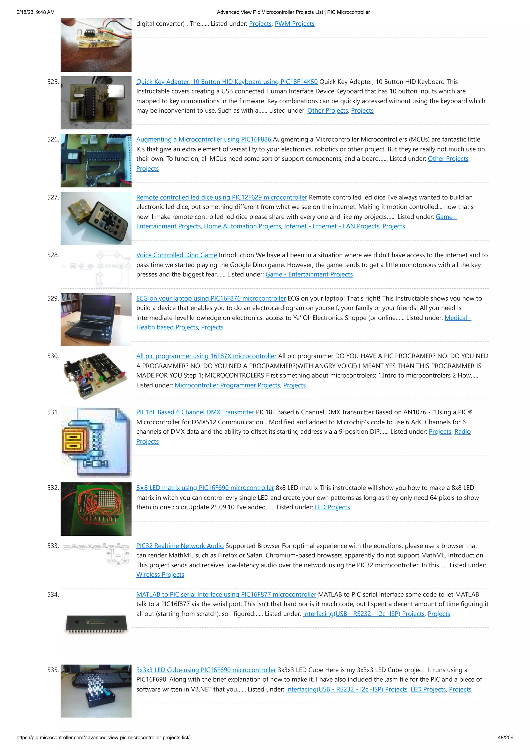 Advanced View Pic Microcontroller Projects List _ PIC Microcontroller.pdf