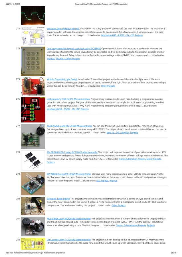 Advanced View Pic Microcontroller Projects List _ PIC Microcontroller.pdf