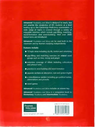 Advanced Vocabulary & Idiom.