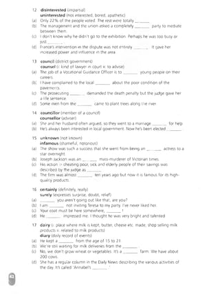 Advanced Vocabulary & Idiom.