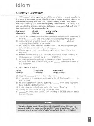 Advanced Vocabulary & Idiom.