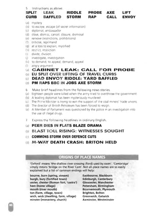 Advanced Vocabulary & Idiom.