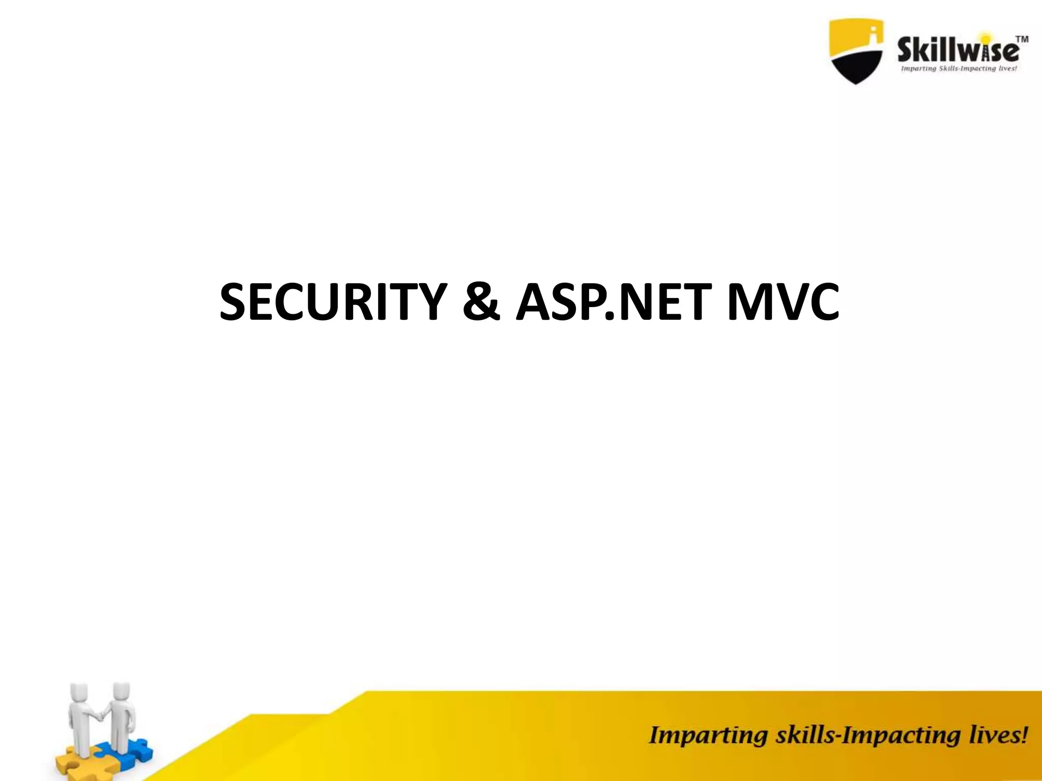 SECURITY & ASP.NET MVC 