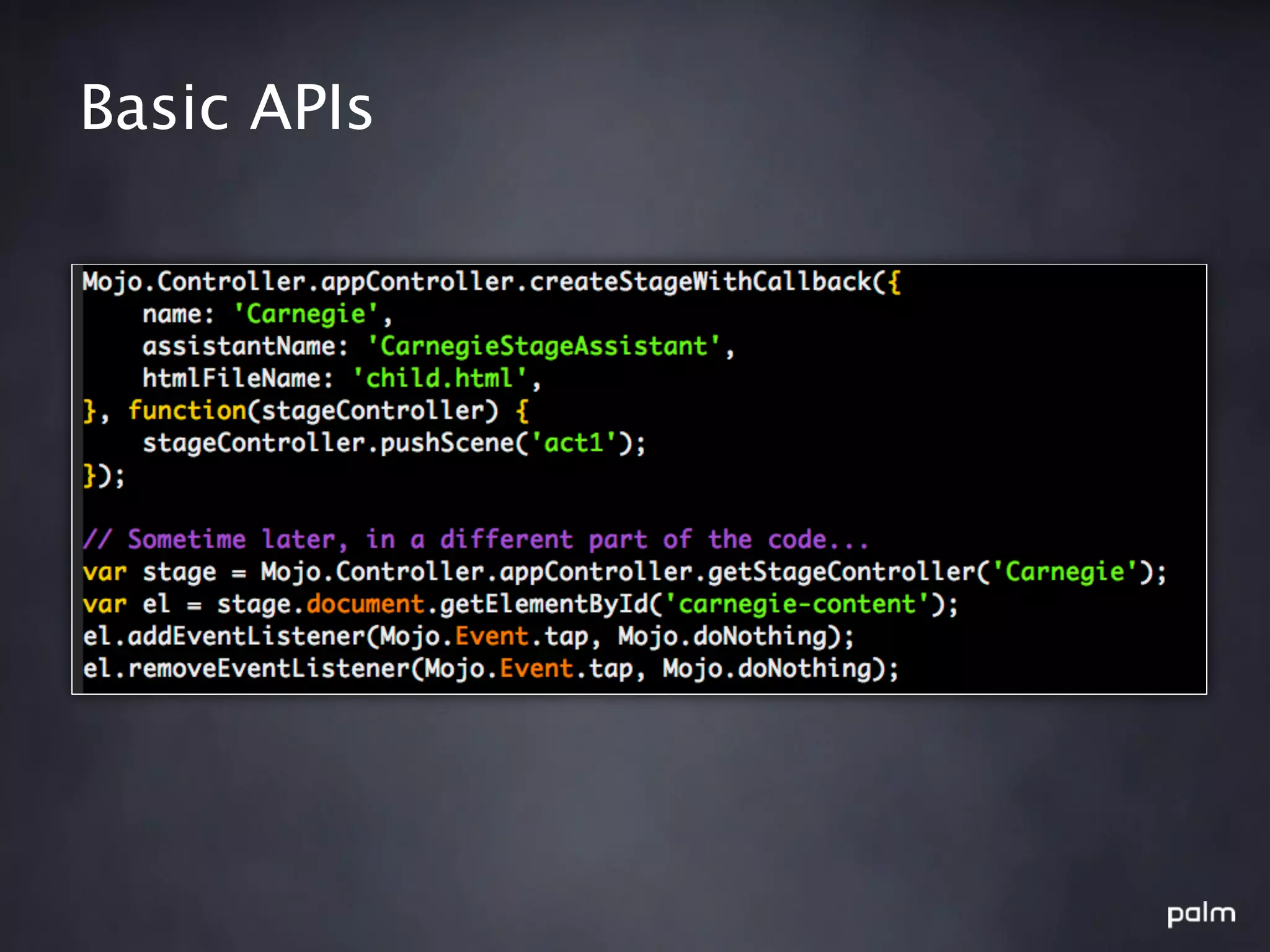 Basic APIs
 