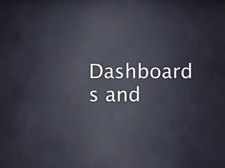 Dashboard
s and
 