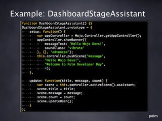 Example: DashboardStageAssistant
 