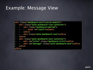 Example: Message View
 