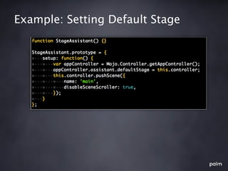 Example: Setting Default Stage
 