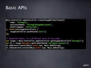 Basic APIs
 