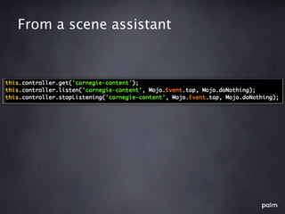 From a scene assistant
 