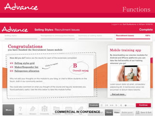 Functions

We have a mass of IP to transform:




        COMMERCIAL IN CONFIDENCE
 