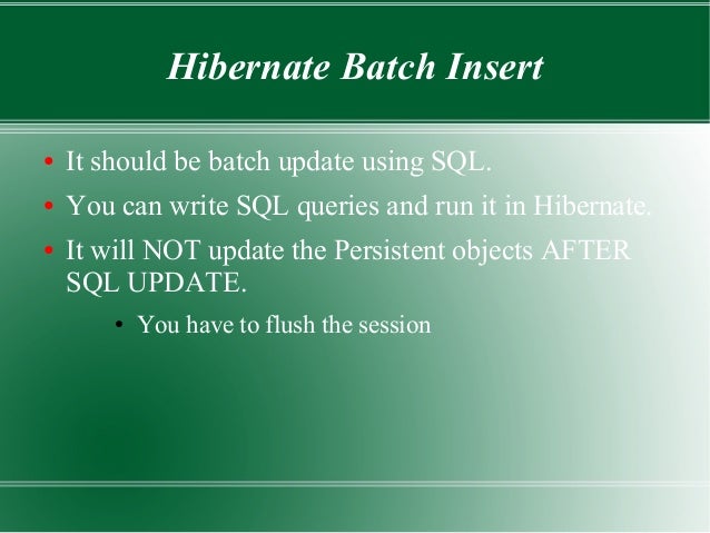 Advance Features Of Hibernate