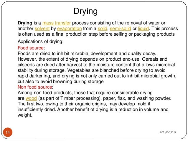 Advance In Mass Transfer In Food Application