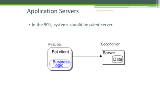 Application Servers Copyright 2002 © Paulo Merson 
• In the 90’s, systems should be client-server 
 