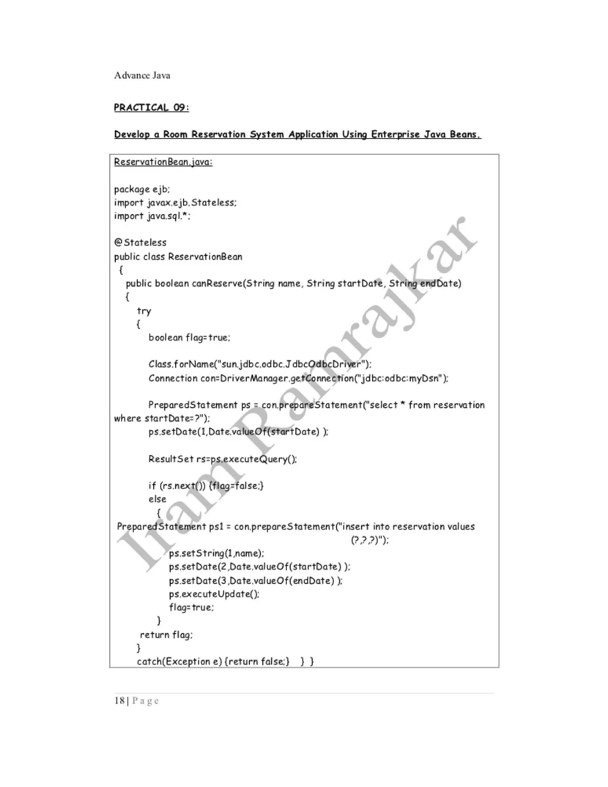 Advance java practical ty bscit sem 5